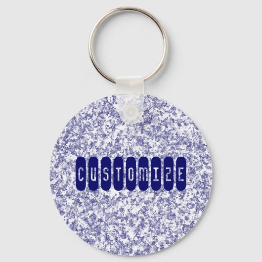 青い大理石 – テンプレート キーホルダー (正面)