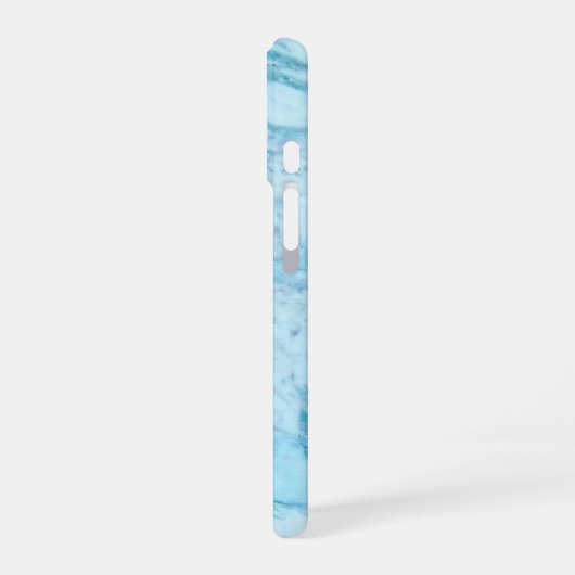 青い大理石 iPhone 16ケース (左側面)