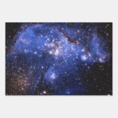 青い天体銀河系星写真 ラッピングペーパーシート (正面2)