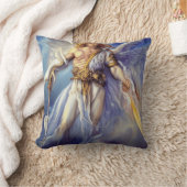 青い天使運が剣を クッション (ブランケット)