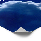 青い天国と白い雲とゴールデンクロス ポスター (角)