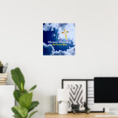 青い天国と白い雲とゴールデンクロス ポスター (ホームオフィス)