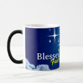 青い天国と白い雲とゴールデンクロス モーフィングマグカップ (左)