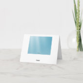 青い天国によって折られる死別はNotecard感謝していしています サンキューカード (裏面)