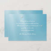 青い天国の死別はNotecard感謝していしています サンキューカード (正面/裏面)