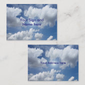 青い天国の雲 + あなたのアイディア 名刺 (正面/裏面)