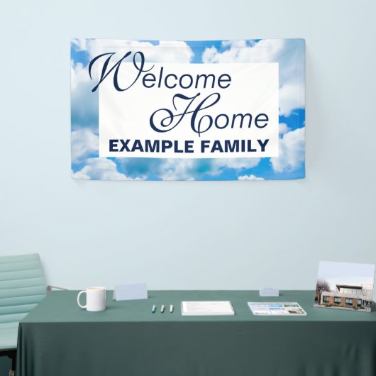 青い天国はIIを曇らせます + あなたの文字及びアイディア 横断幕 (トレードショー)