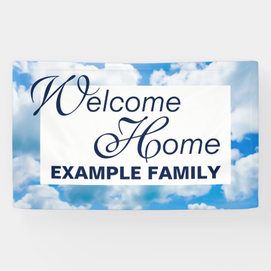 青い天国はIIを曇らせます + あなたの文字及びアイディア 横断幕 (横)