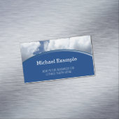 青い天国雲+テキストとアイディア マグネット名刺 (インサイチュ)