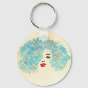 青い女の子Keychain キーホルダー