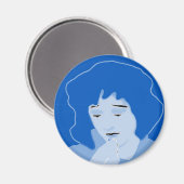 青い女はミフェプリストンを飲み込む マグネット (正面/裏面)