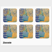 青い女性がコントロールステッカーを手放す スクエアシール (シート)