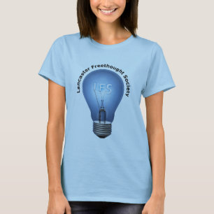 青い女性ベビードールのティーのLFSのロゴ Tシャツ