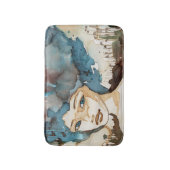 青い女性 バスマット (正面縦)