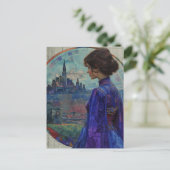 青い女性 ポストカード (スタンド正面)