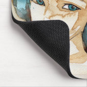 青い女性 マウスパッド (コーナー)