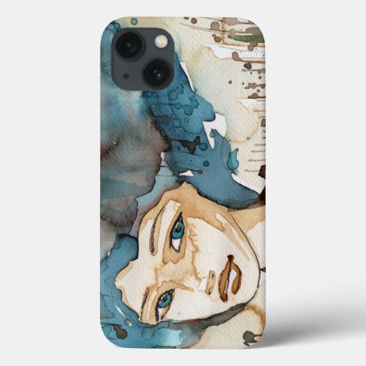 青い女性 Case-Mate iPhoneケース (裏面)