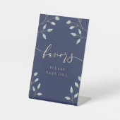 青い好意の台座の看板の緑 台座サイン (正面)