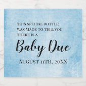 青い妊娠告知ワイきらめくンラベル スパークリングワインラベル (シングルラベル)