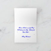 青い妖精のクリスマス シーズンカード (内部)