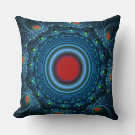 青い妖精のフラクタルパタ華美ーン クッション