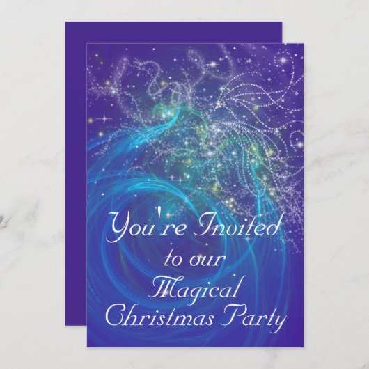 青い妖精の光 招待状 (正面/裏面)