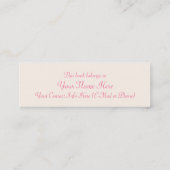 青い妖精の国ブックマーク スキニー名刺 (裏面)