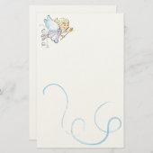 青い妖精の静止した 便箋 (正面/裏面)