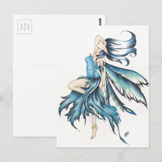 青い妖精 ポストカード (正面/裏面)