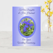 青い娘の夫　パーソナライズされた記念日 カード (黄色い花)