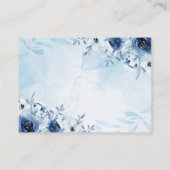 青い子の花ベビーシャワーの本だ エンクロージャーカード (裏面)