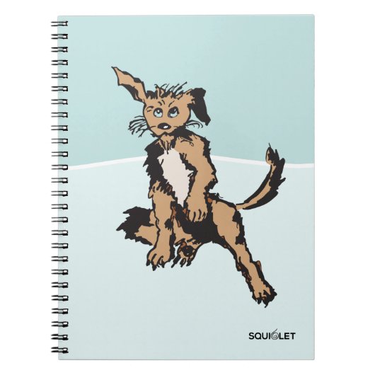 青い子犬のような目をしたかわいい犬 ノートブック (正面)