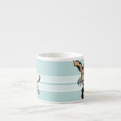 青い子犬のような目をした可愛い犬 エスプレッソカップ (正面)