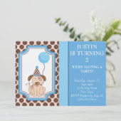 青い子犬のパーティー 招待状 (スタンド正面)