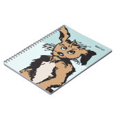 青い子犬の目が可愛い犬 ノートブック (左側)