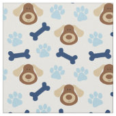 青い子犬 ファブリック (クローズアップ)