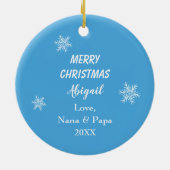 青い子猫のリースの子供たち セラミックオーナメント (裏面)