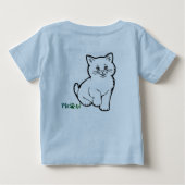 青い子猫 ベビーTシャツ (裏面)