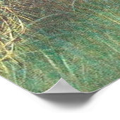 青い孔雀と白い孔雀の雛 ポスター (角)