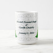 青い孔雀のインドの結婚式のカスタマイズ可能なマグ コーヒーマグカップ (中央)