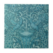 青い孔雀のタイル タイル (正面)