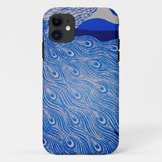 青い孔雀のモザイク Case-Mate iPhoneケース (裏面)