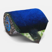 青い孔雀の完全な羽 ネクタイ (ロール)