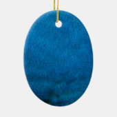 青い孔雀の羽 セラミックオーナメント (裏面)