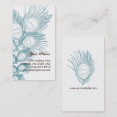 青い孔雀の羽 名刺 (正面/裏面)