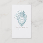 青い孔雀の羽 名刺 (裏面)