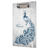 青い孔雀クリップボパーソナライズされたード クリップボード (左)