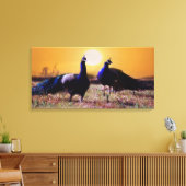 青い孔雀 キャンバスプリント (インサイチュ (リビング))