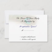 青い孔雀rsvpカード標準3.5 x 5 出欠カード (裏面)