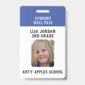 青い学校の先生または生徒 バッジ (裏面)